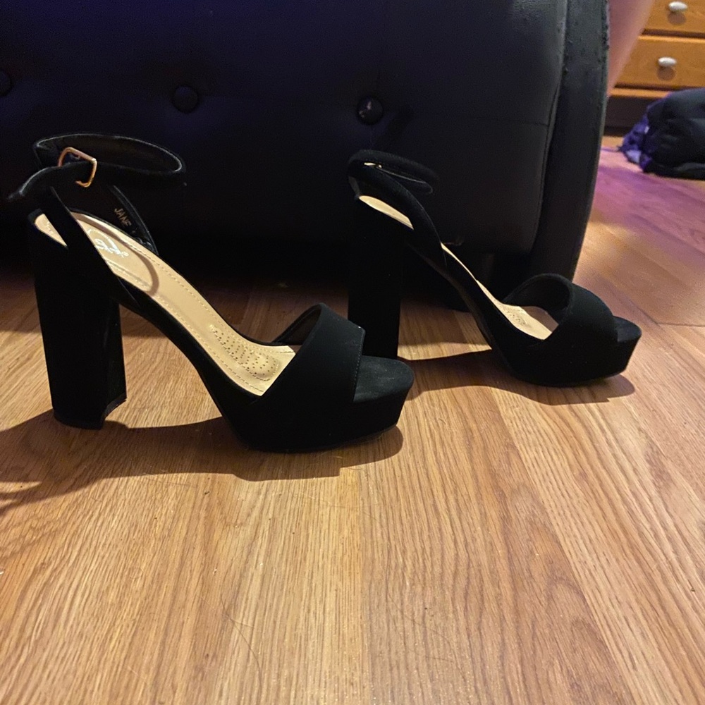 Windsor Black Block Heel Sandals